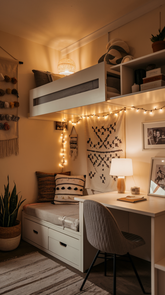 Create ambiance with multiple light sources at different heights.