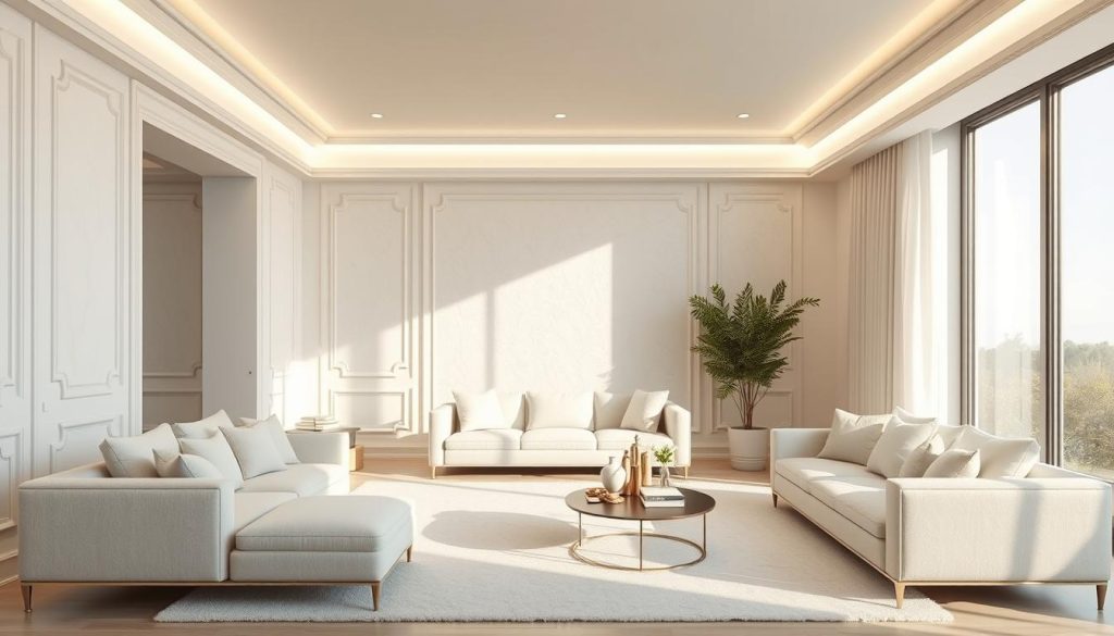 ambient lighting elegant off white living room ideas with modern furniture