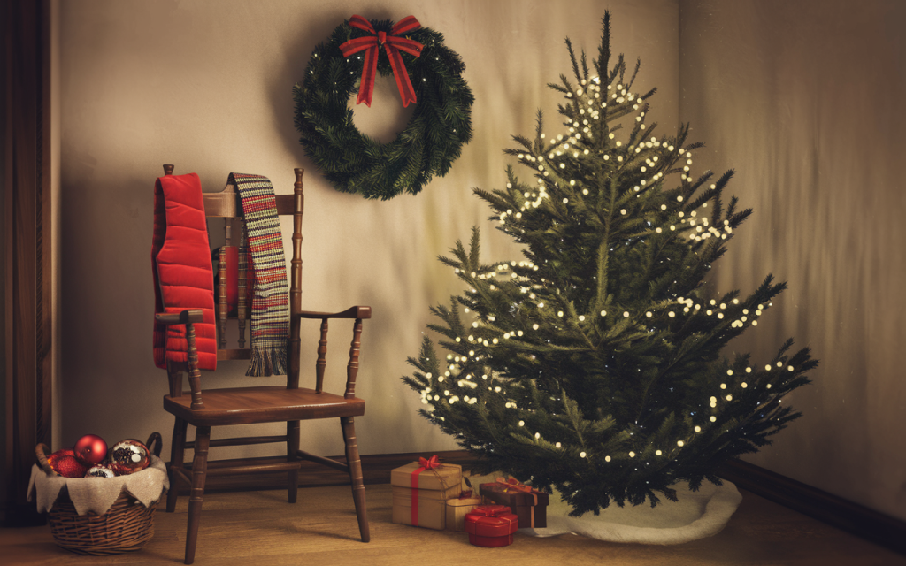 apartment christmas tree options cozy-christmas-small-apartment-living-room-ideas