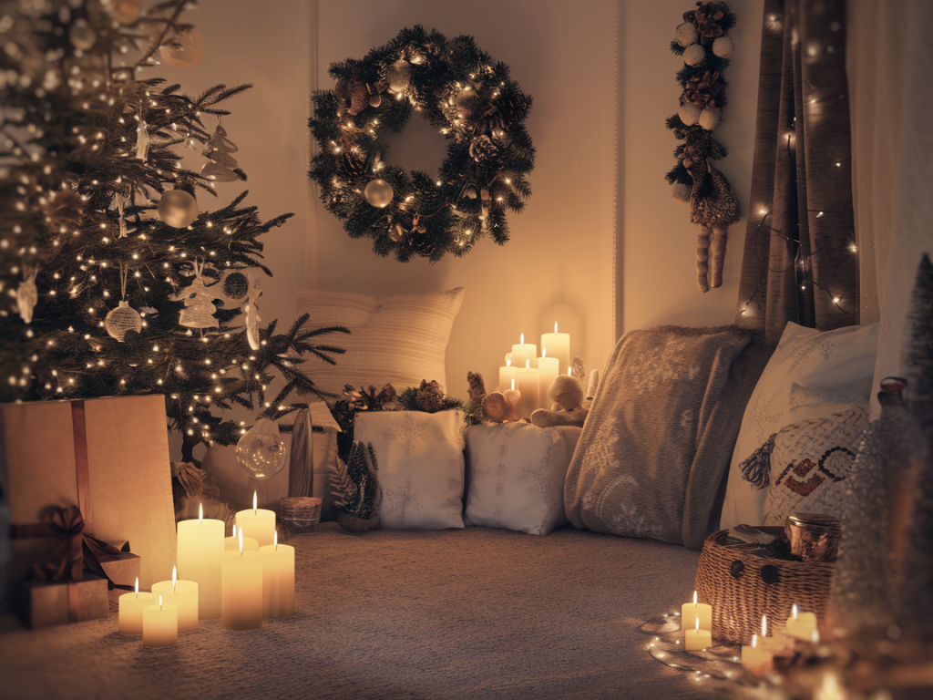 apartment christmas tree options cozy-christmas-small-apartment-living-room-ideas