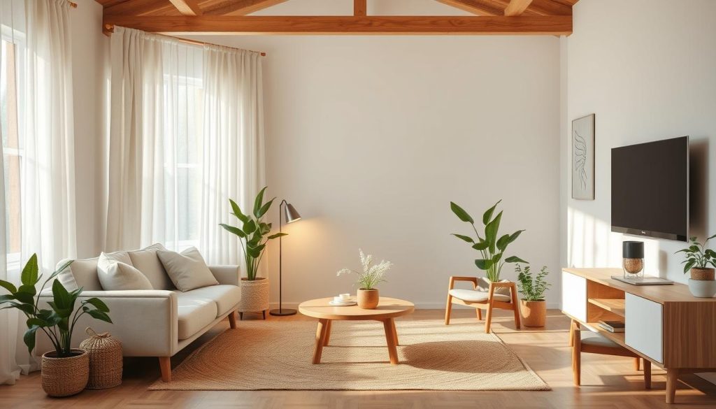 natural textures in living room