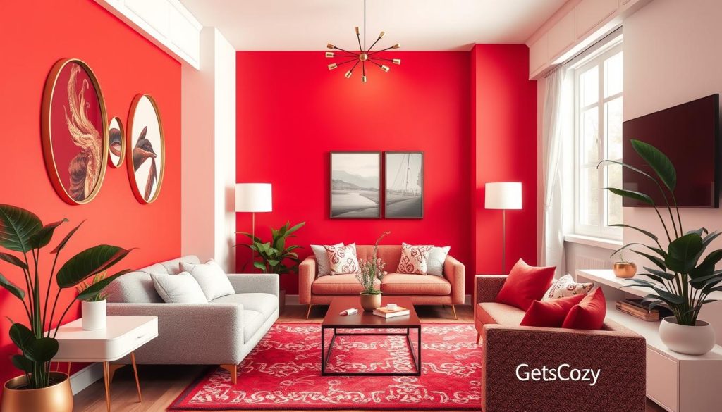 room color combination red