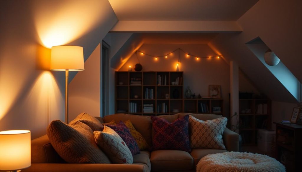 Upstairs living room lighting