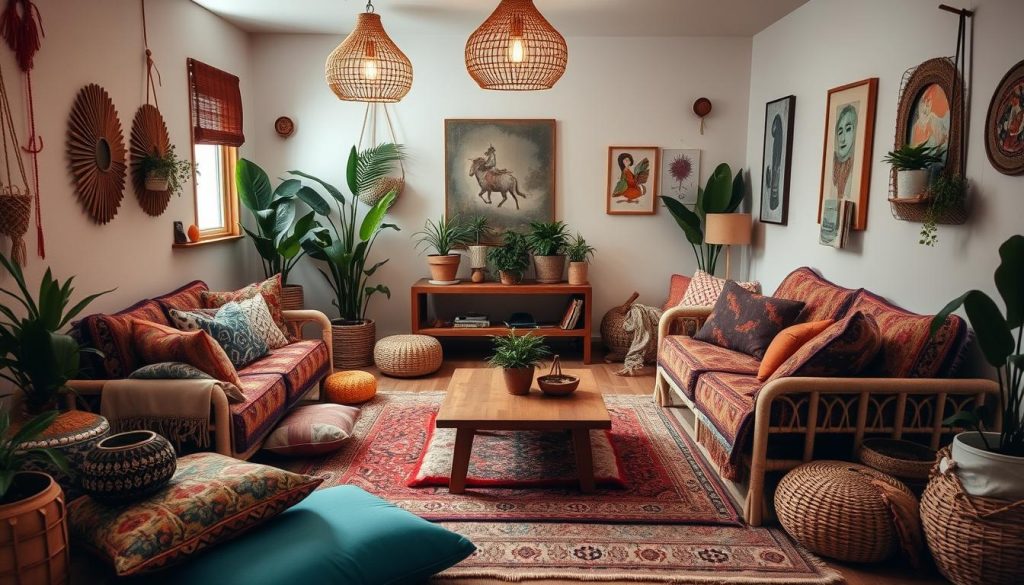 boho furniture layout
