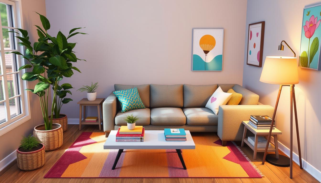 small cozy living room sims 4