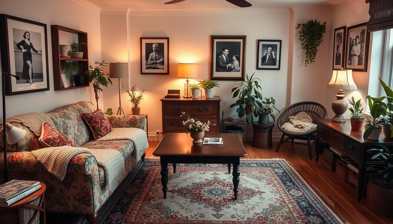 small vintage cozy living room