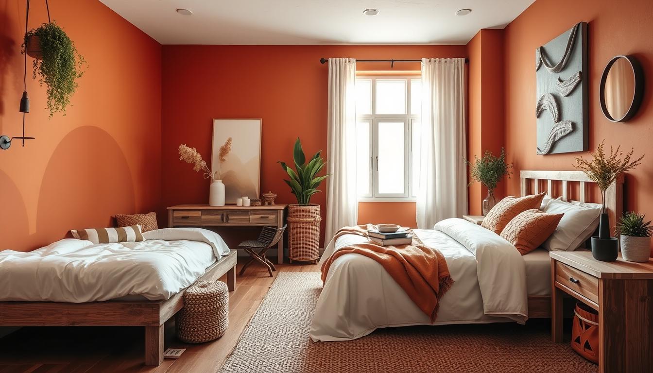 terracotta bedroom