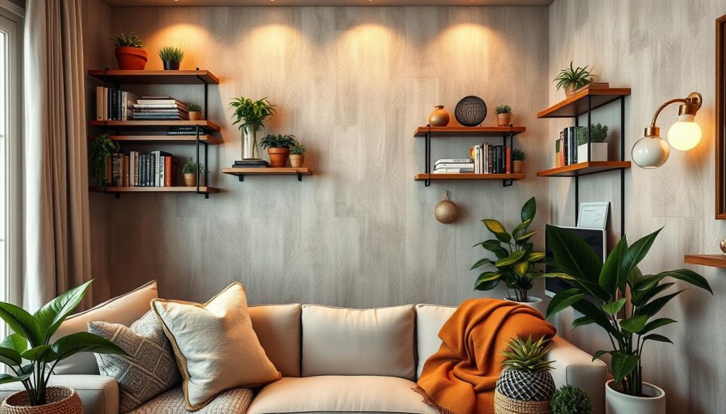 wall-mounted shelves