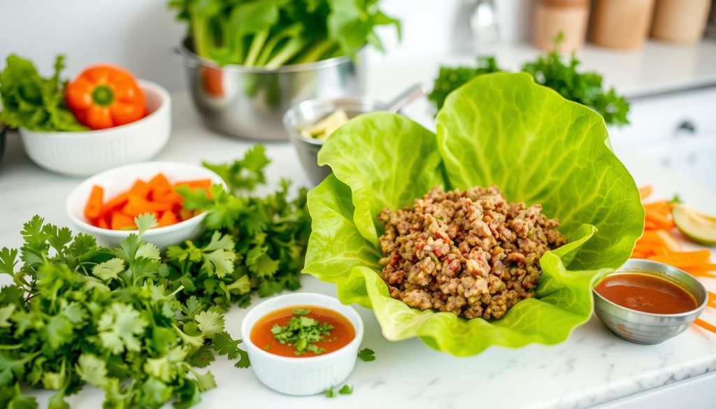 Ground Beef Lettuce Wraps Preparation